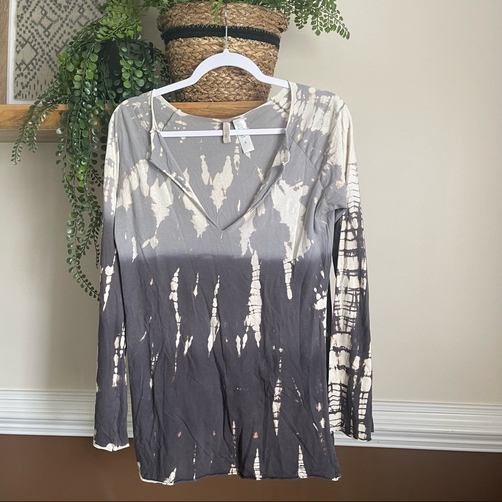 Vintage Y2K Grunge Fairycore Tie Dye Long Sleeve Shirt Size Small Early 2000s